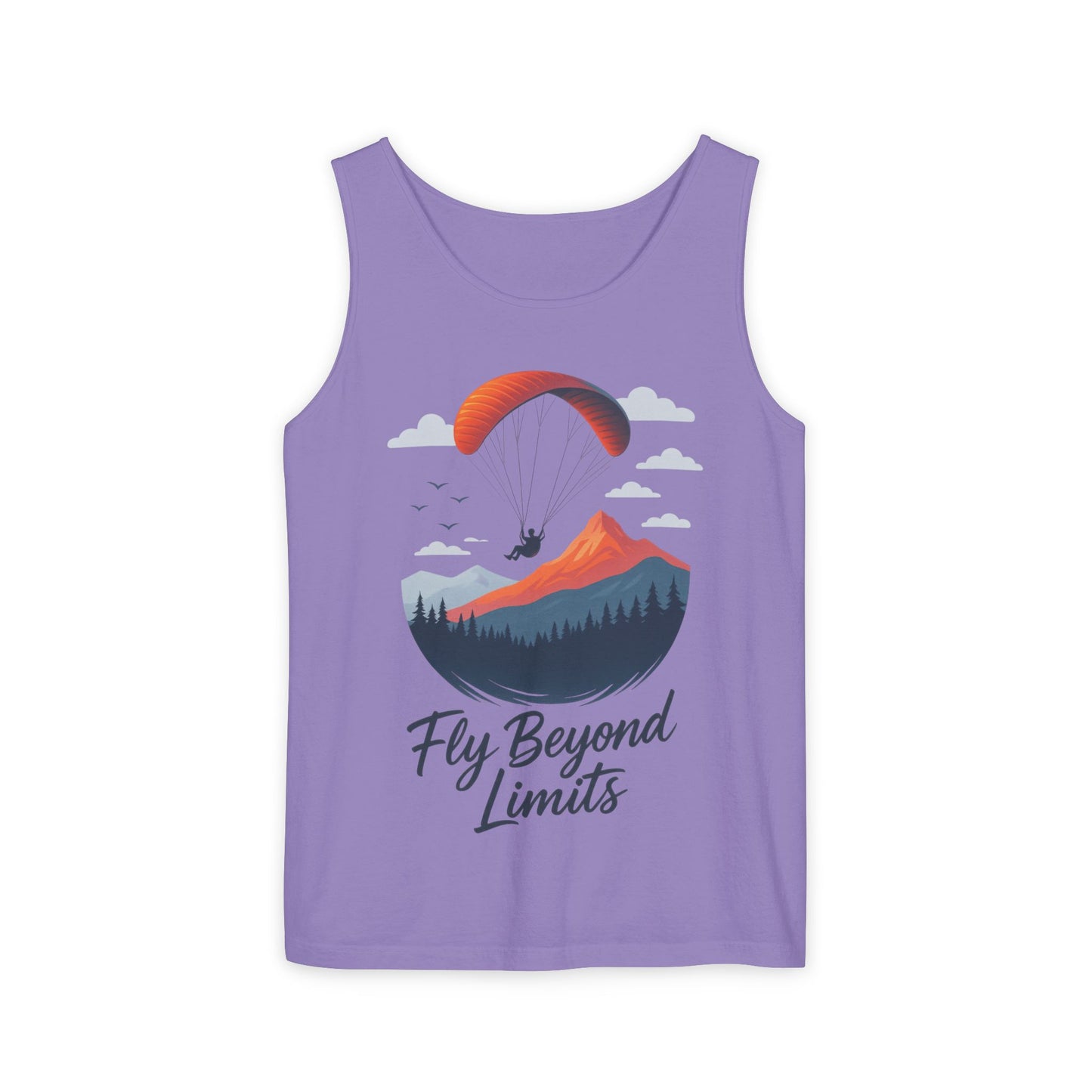 Adventure-Inspiring Fly Beyond Limits Unisex Tank Top, Summer Casual Wear, Outdoor Enthusiast Gift, Travel Apparel, Motivational Gift