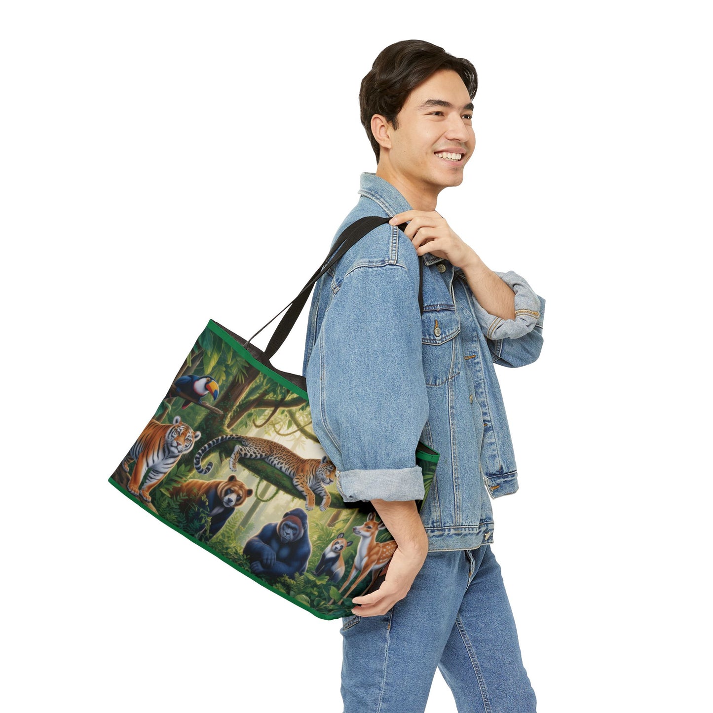 Jungle Wildlife Weekender Tote Bag, Eco-Friendly Travel Bag, Animal Lover Gift, Beach Bag, Shopping Tote, Adventure Companion