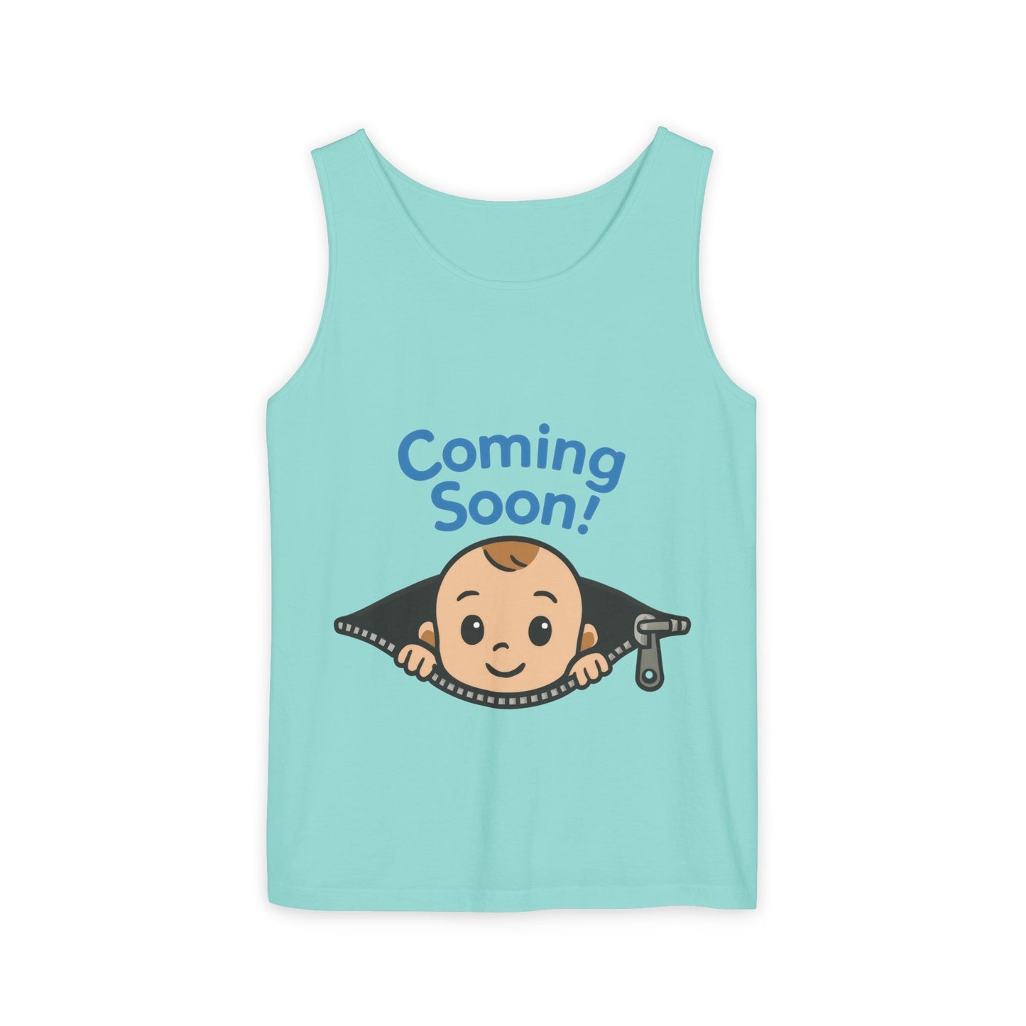 Coming Soon Maternity Tank Top, Cute Baby Boy Pregnancy Announcement Tee, Funny Expecting Mom Gift, Gender Reveal Tee, Baby Shower Top