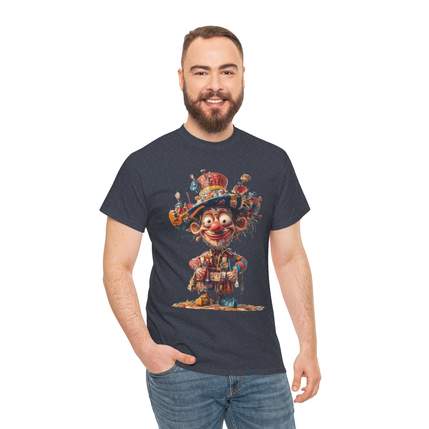 Colorful Clown T-Shirt, Funny Circus Character Graphic Tee, Whimsical Comic Style Shirt for Humor Lovers, Comedy Tee