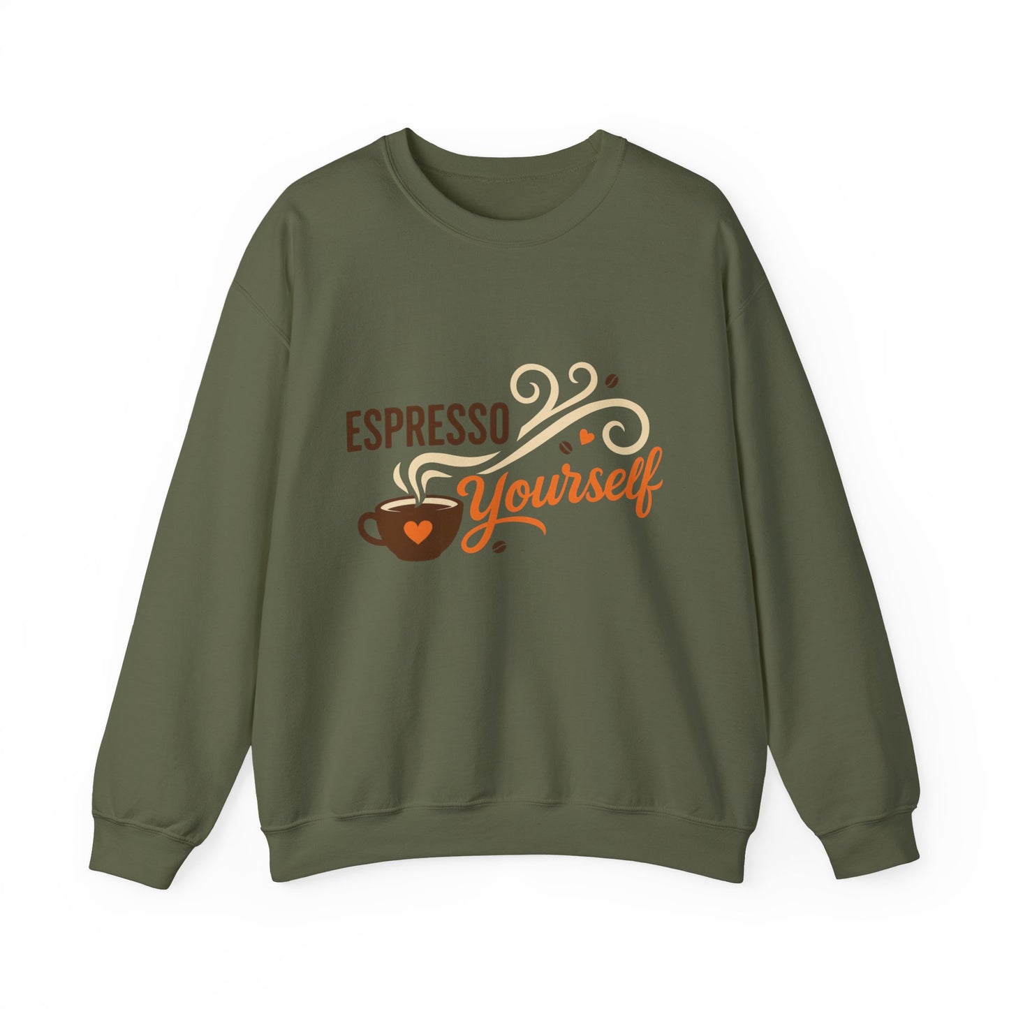 Espresso Yourself Womens Sweatshirt, Coffee Lover Pullover, Funny Barista Gift