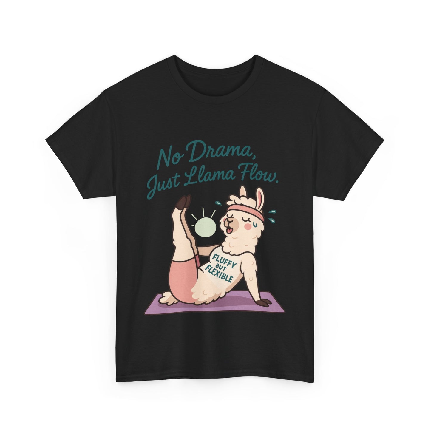 No Drama Llama Yoga Tee, Funny Yoga Llama T-Shirt for Women, Gift for Yoga Lovers, Fun Yoga T-Shirt for Animal Lovers, Humor Shirt