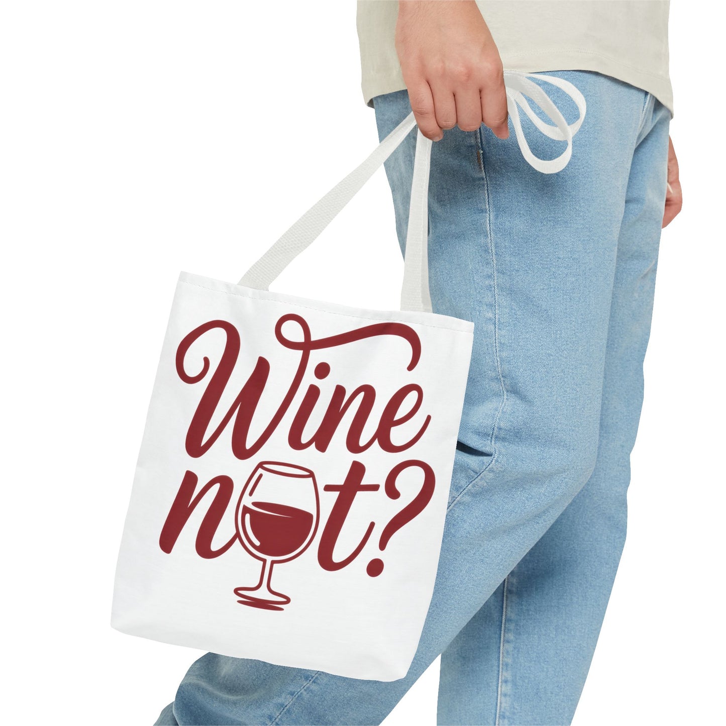 Wine Not? Tote Bag - Fun Wine Lover's Accessory for Parties, Gift for Wine Enthusiasts, Perfect for Grocery or Beach Outings, AOP Design