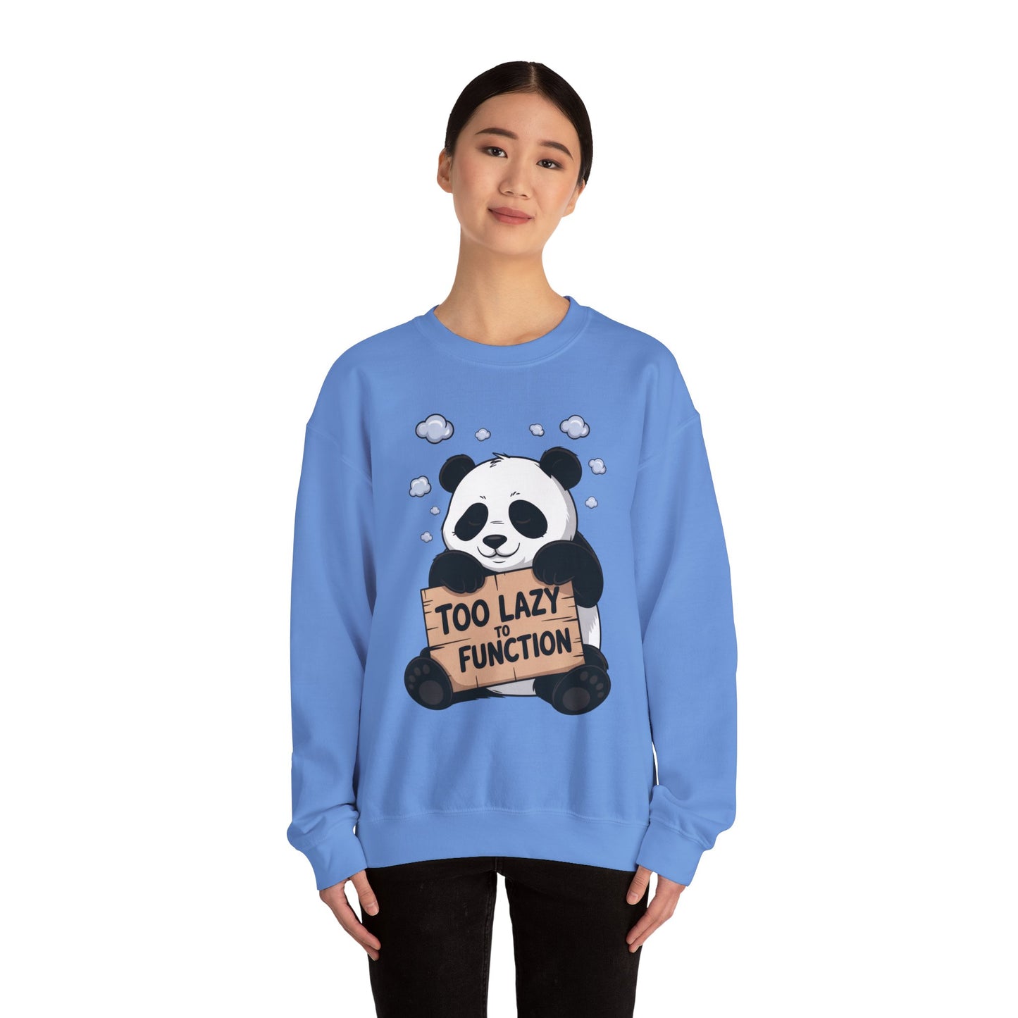 Panda Lazy Crewneck Sweatshirt - Funny Gift for Relaxation, Cute Animal Apparel for Cozy Days, Perfect for Fall and Winter