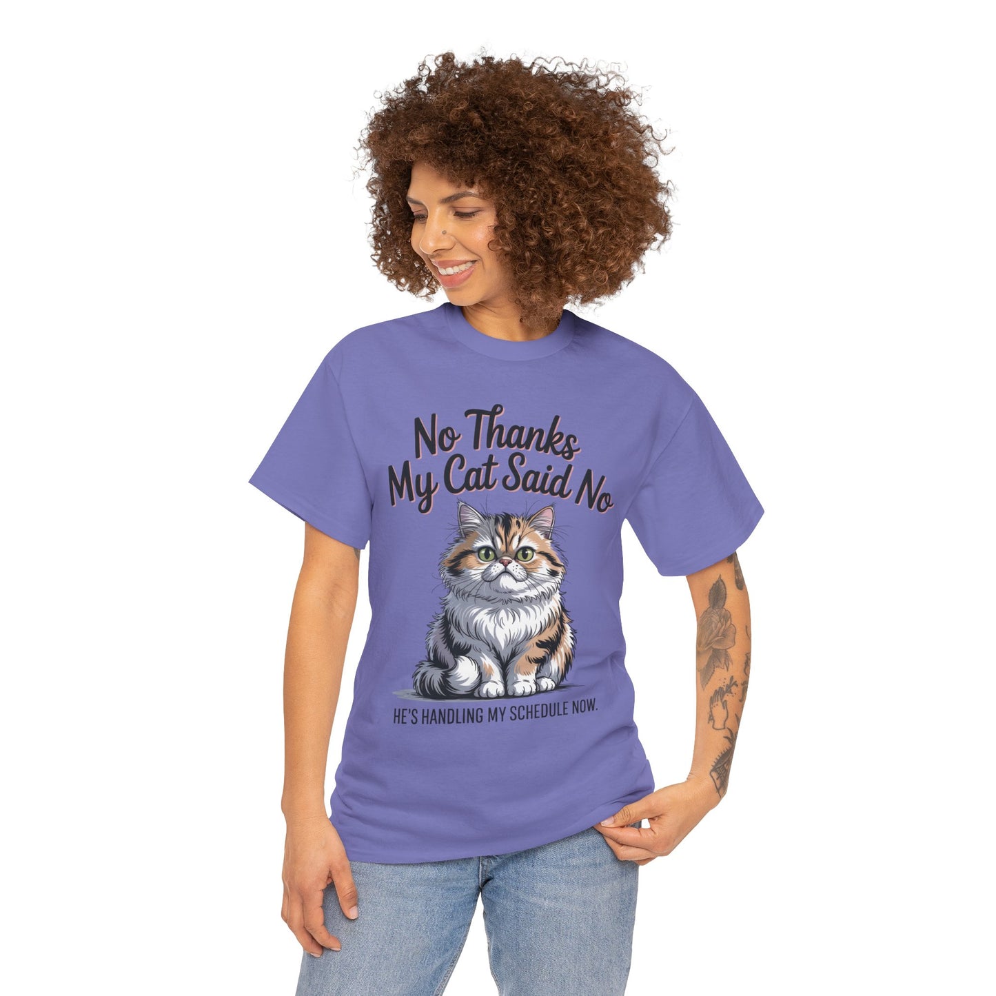 Funny Cat Quote Tee, Womens Heavy Cotton T-Shirt, Pet Lover Gift, Cute Cat Apparel, Cat Mom Tee, Quirky Animal Shirt, Humor