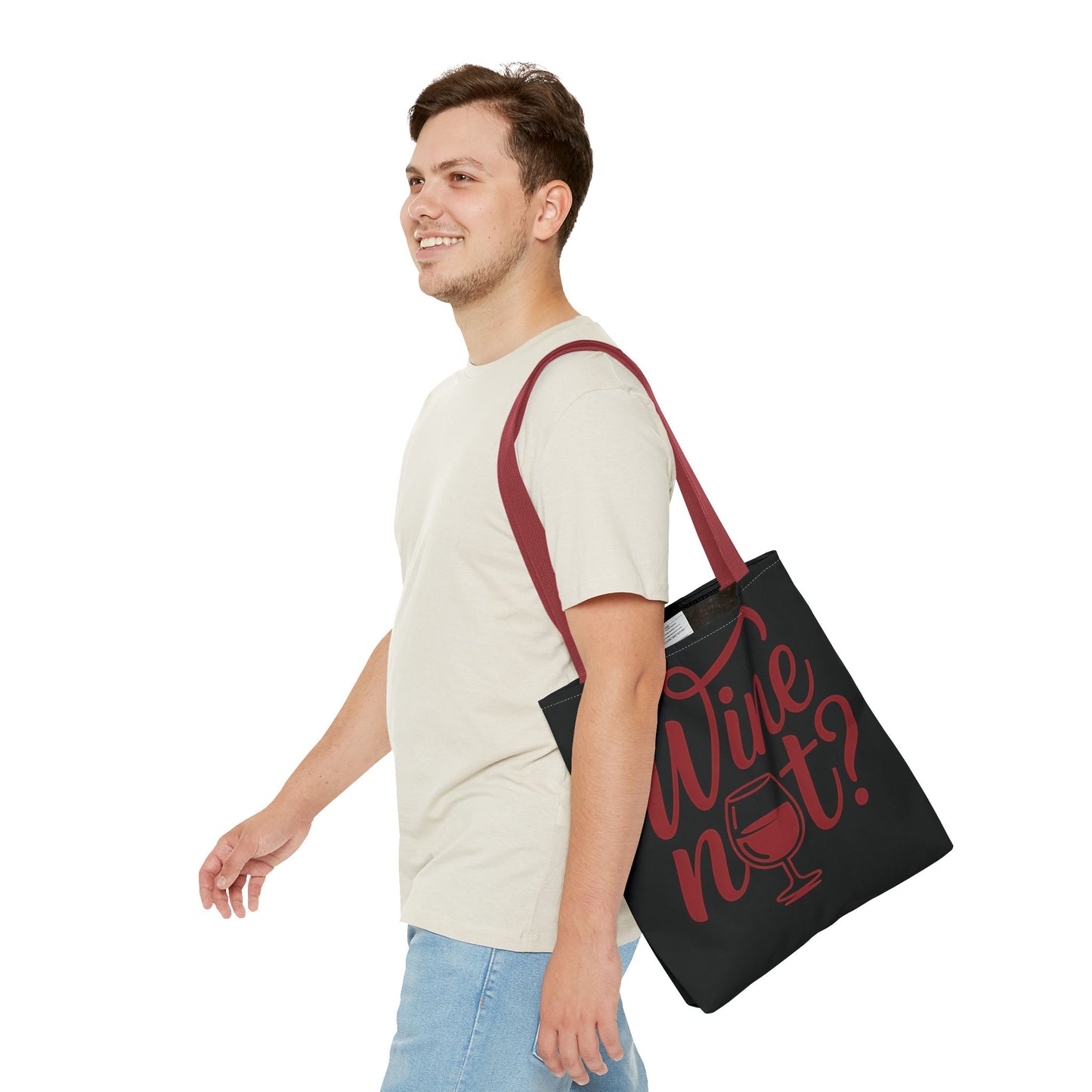 Wine Not? Tote Bag - Fun Wine Lover's Accessory for Parties, Gift for Wine Enthusiasts, Perfect for Grocery or Beach Outings, AOP Design