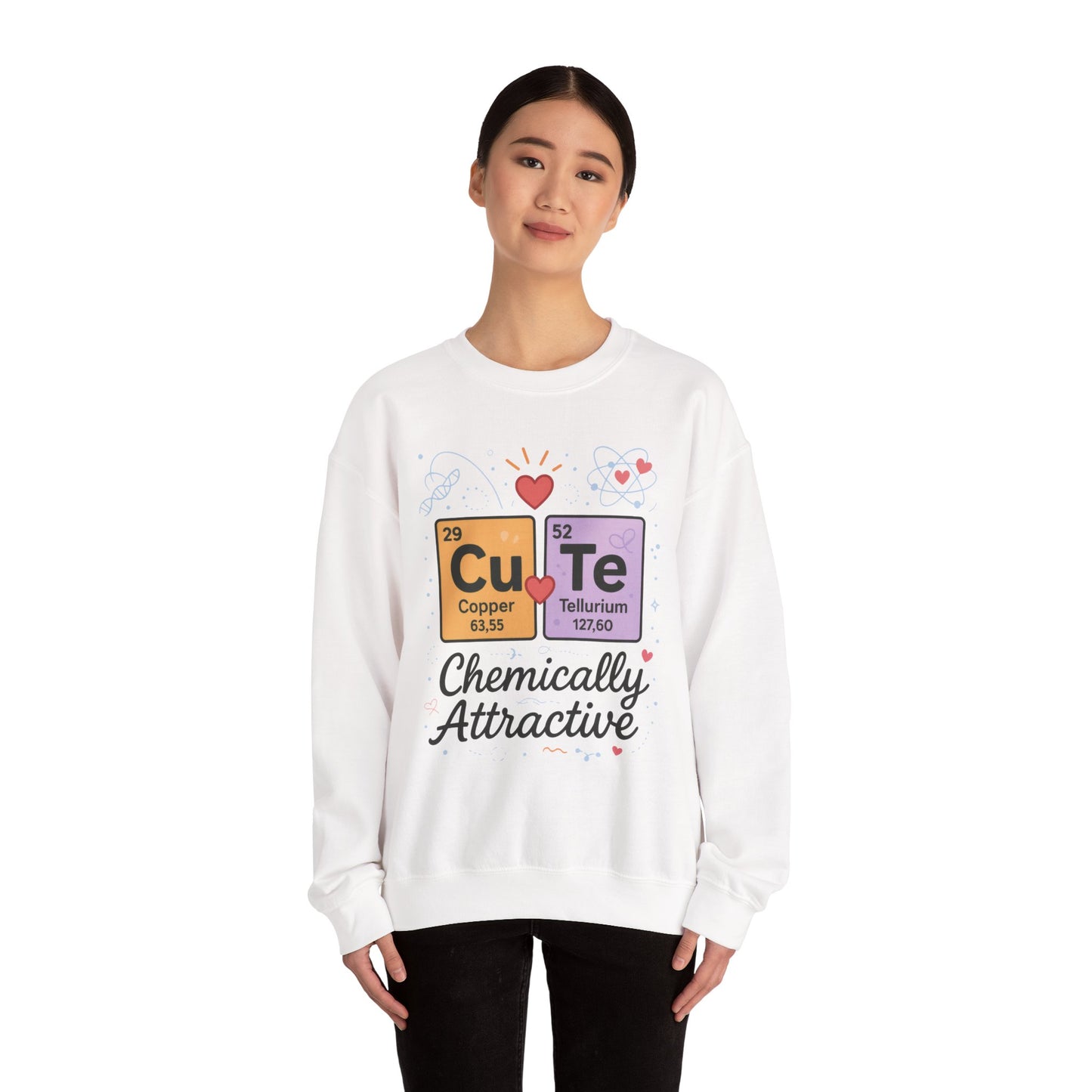 Cute Chemistry Sweatshirt for Women, Periodic Table Sweatshirt, Chemistry Gift for Her, Gift for Science Lovers, Valentine's Day Sweatshirt
