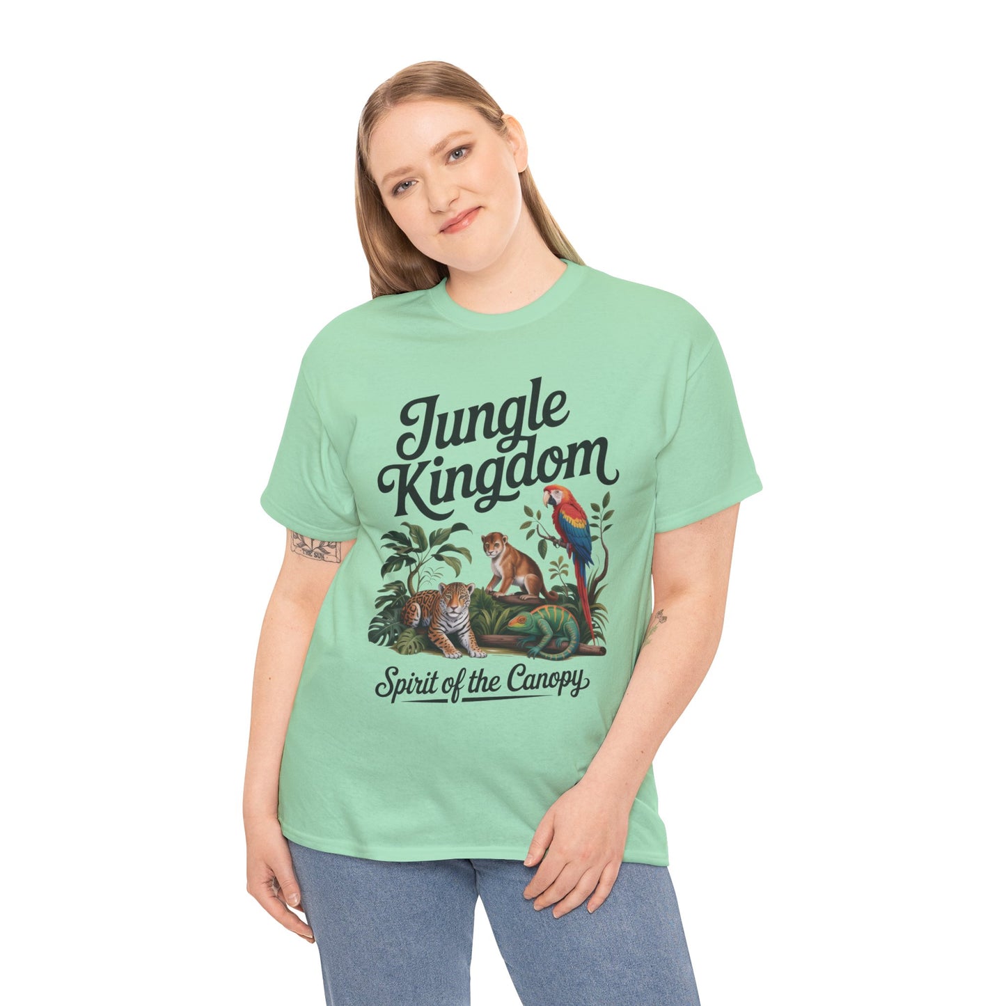 Mens Jungle Kingdom Tee - Nature Lover T-Shirt, Animal Graphic Tee, Eco-Friendly Gift, Summer Fashion, Adventure Outfit