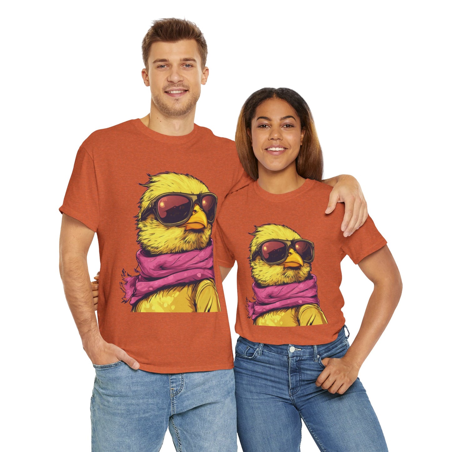 Chic Cool Chick T-Shirt, Unisex Heavy Tee, Funny Animal Tee, Trend Chick Graphic T-Shirt Gift