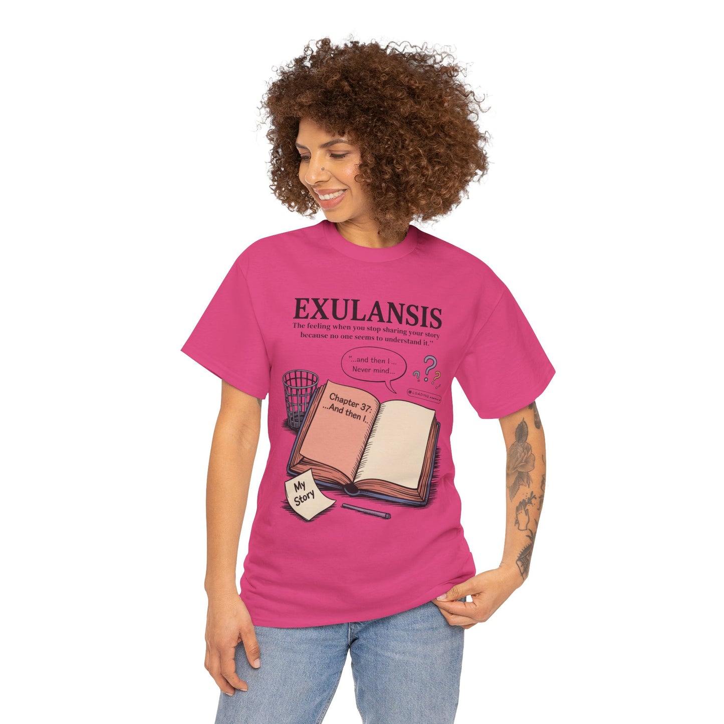 Exulansis Shirt, Emotional Aesthetic Word Tee, Deep Meaning Typography Graphic Tee, Women's Heavy Cotton Tee, deep meaning t shirt