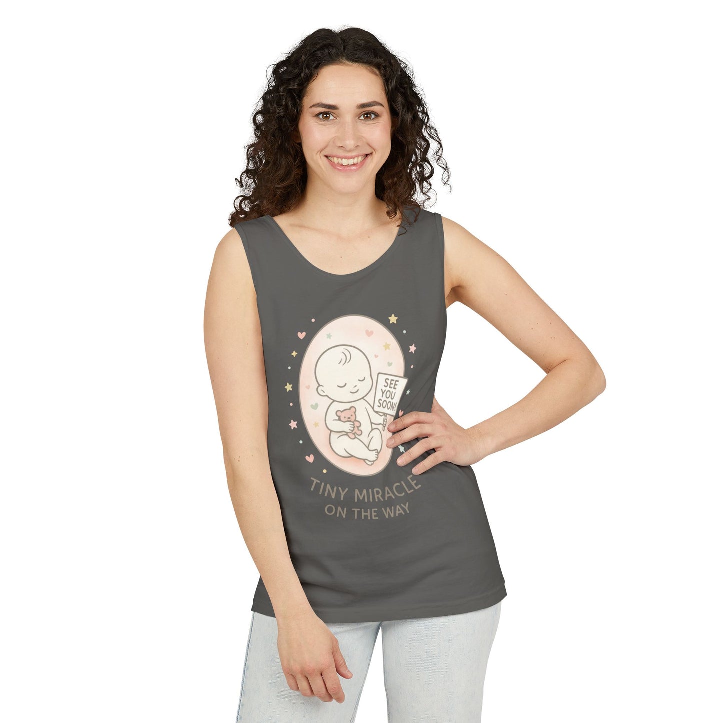 Coming Soon Maternity Tank Top, Cute Baby Pregnancy Announcement Shirt, Expecting Mom Gift, Gender Reveal Tee, Baby Shower Gift