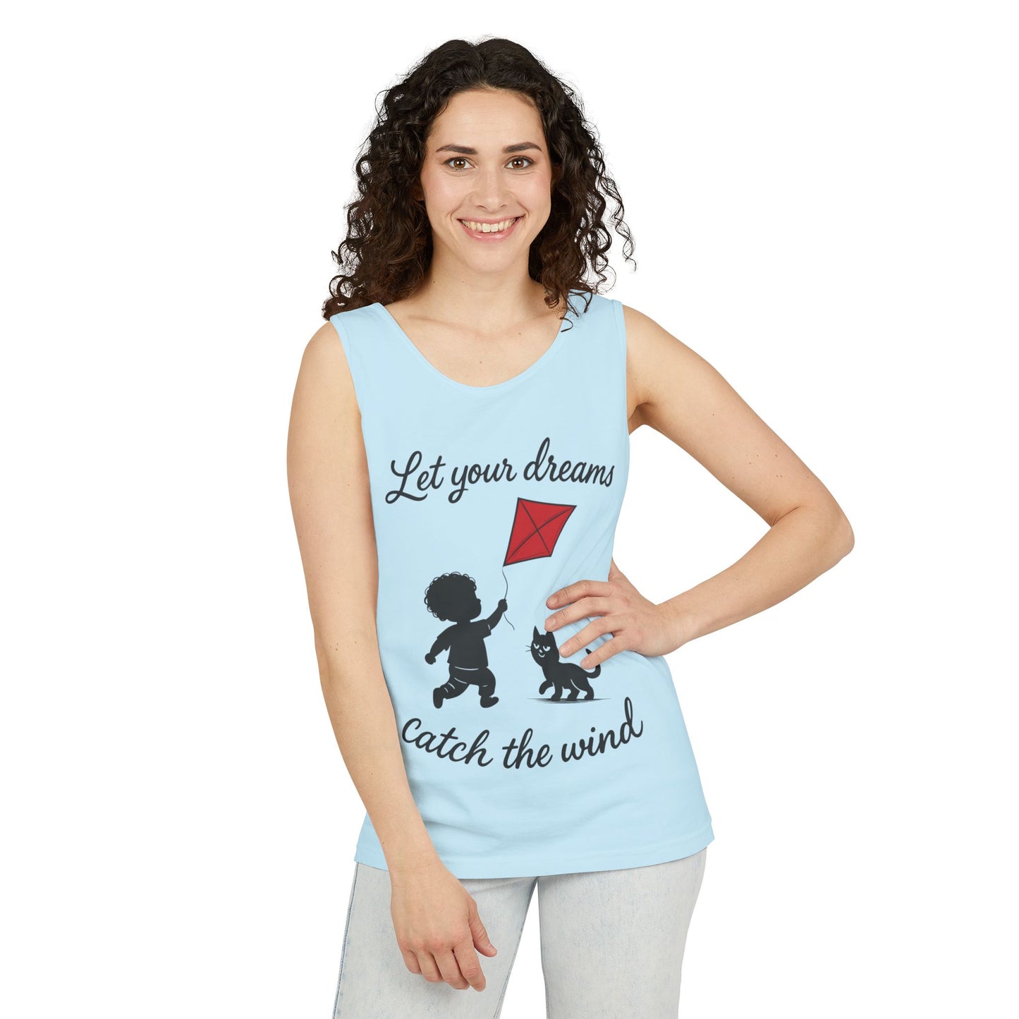 Dream-Catching Tank Top - Lightweight, Womens, Inspirational Graphic Tee, Summer Wear, Perfect Gift for Kids & Families