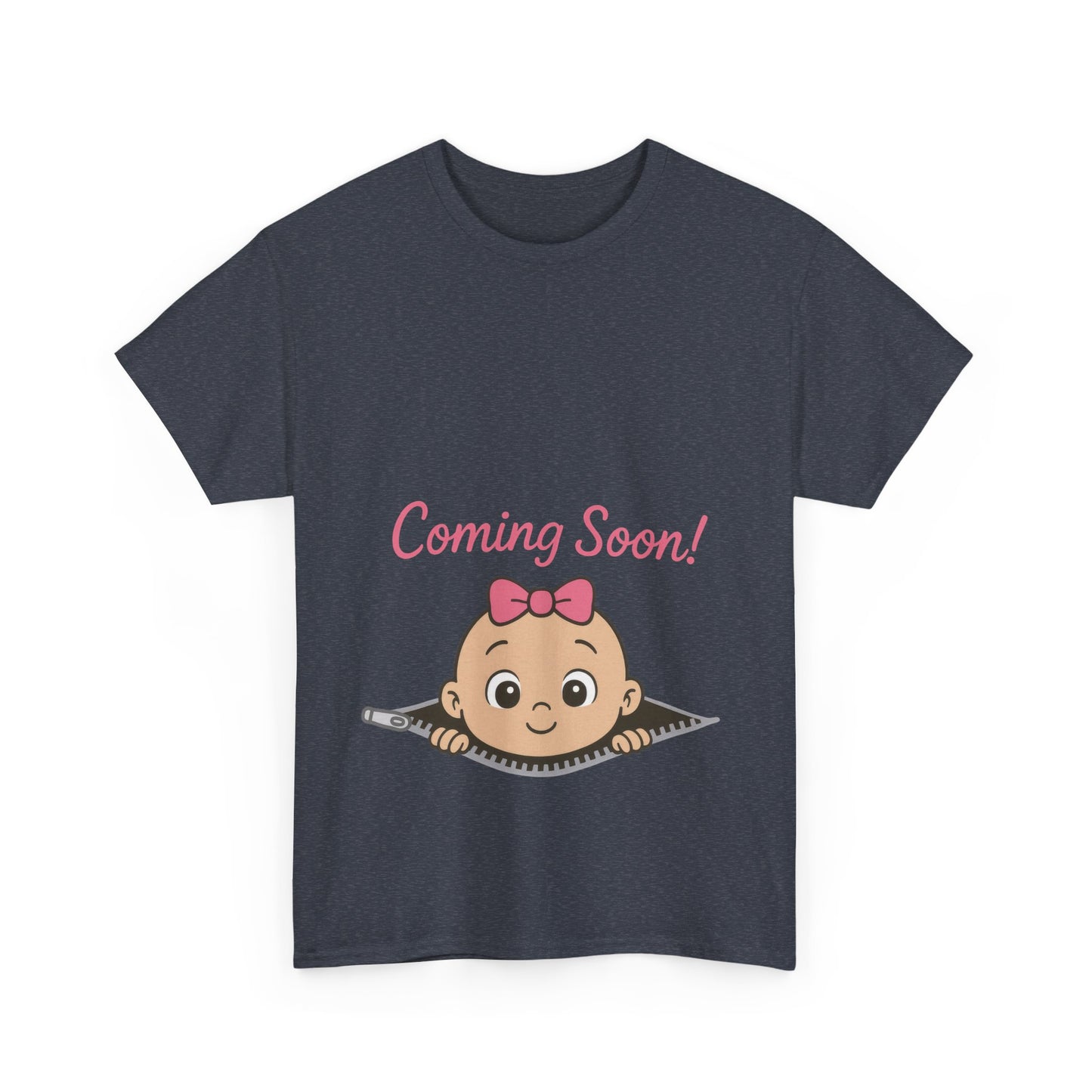 Coming Soon Maternity T-Shirt, Cute Baby Girl Pregnancy Announcement Shirt, Expecting Mom Gift, Gender Reveal Tee, Baby Shower Gift
