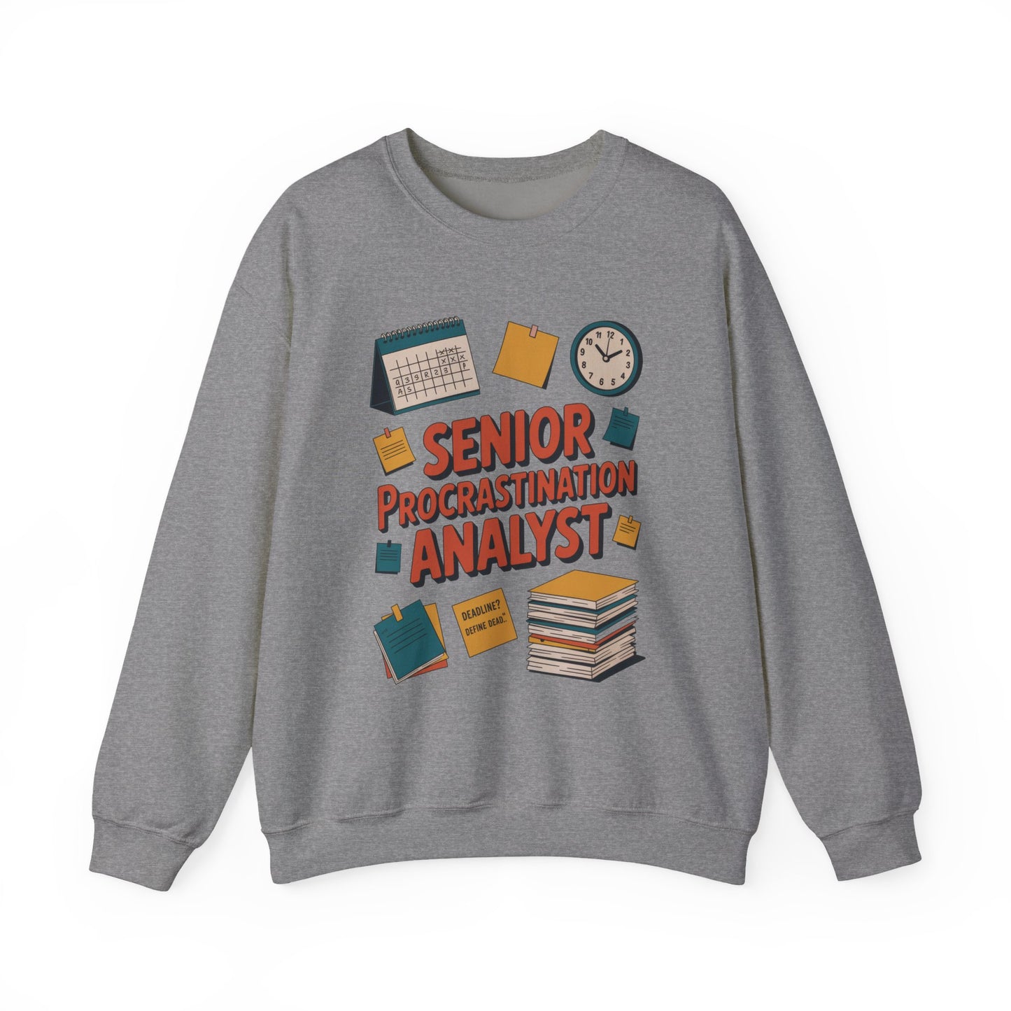 Senior Procrastination Analyst Sweatshirt, Gift for Graduates, Office Humor Apparel, Meme Sweatshirt, Casual Wear, Motivation Humor Apparel