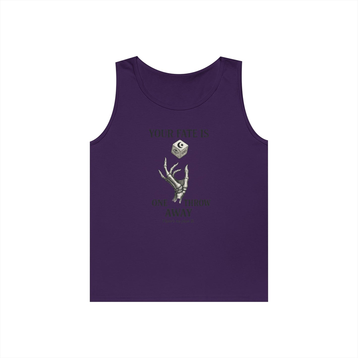 Your Fate Mens Tank Top, Skeleton Dice Graphic Tank, Trendy Gift for Gamers, Gambling Tee, Unique Quote Apparel, Workout Tank, Fitness Shirt
