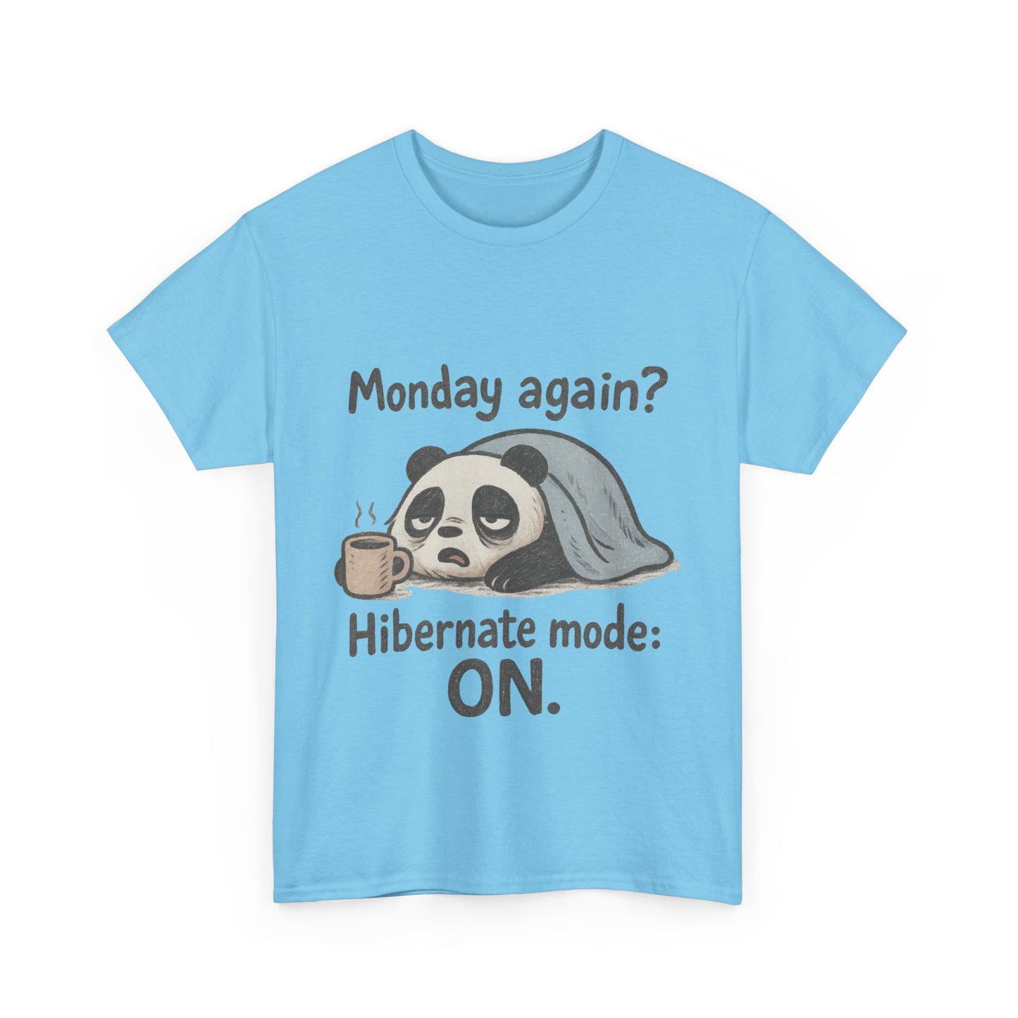 Funny Panda Hibernate Womens Tee, Cute Animal Shirt, Unisex Cotton Tee, Gift for Lazy Days, Monday Motivation T-shirt