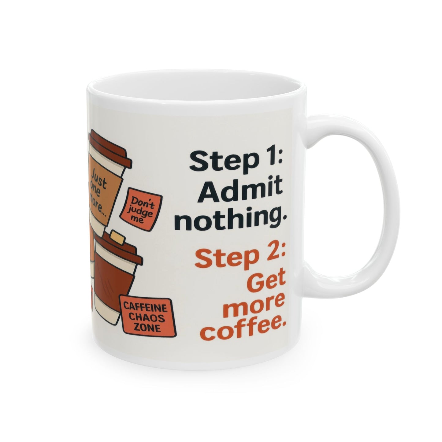 Funny Coffee Addiction Mug, Funny Coffee Lover Gift, Office Mug, Caffeine Addict Gift, Caffeine Chaos Humor Cup, Gift for Coffee Lovers