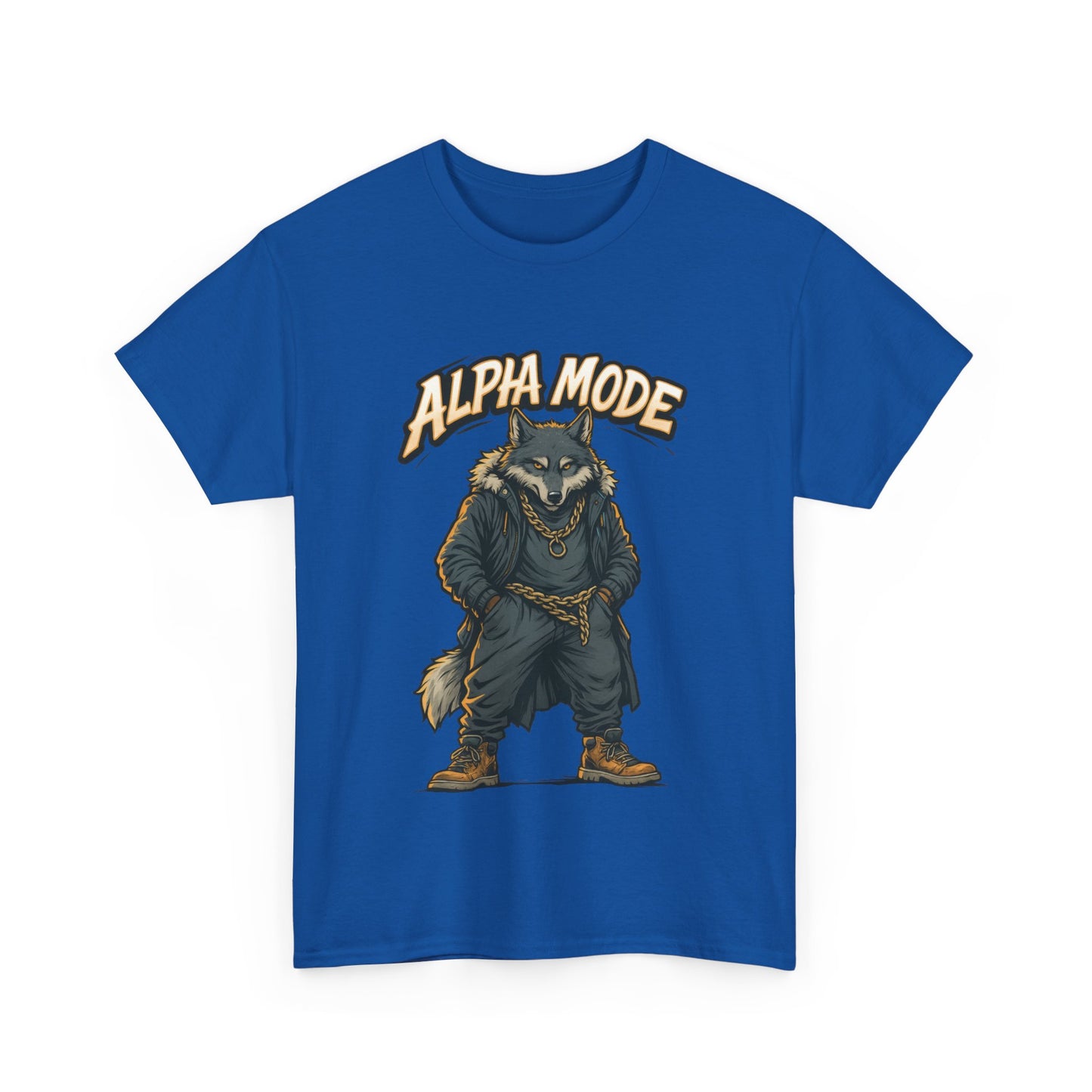 Alpha Mode Wolf Shirt, Mens Streetwear Graphic Tee, Hip Hop Wolf T-Shirt, Alpha Male Power Shirt, Cool Urban Wolf Gift, Trendy Summer Shirt
