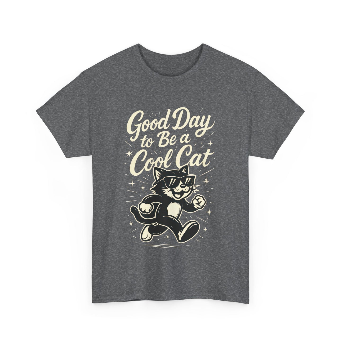 Good Day to Be a Cool Cat Womens Shirt - Funny Retro Kitty Graphic Tee for Women - Cute Cat Lover Gift, Fun T-Shirt, Unique Everyday Wear