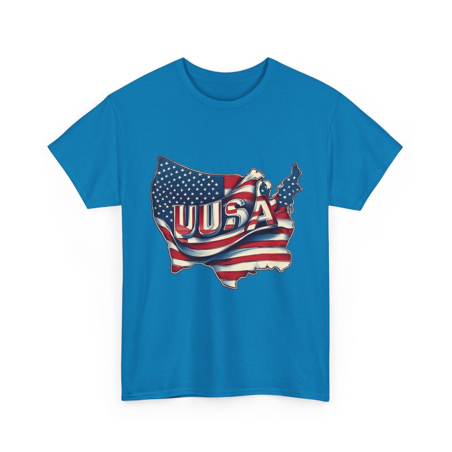 Patriotic Unisex Tee - USA Flag Design, Perfect for Independence Day, 4th of July, Gifts, Casual Wear, Festival