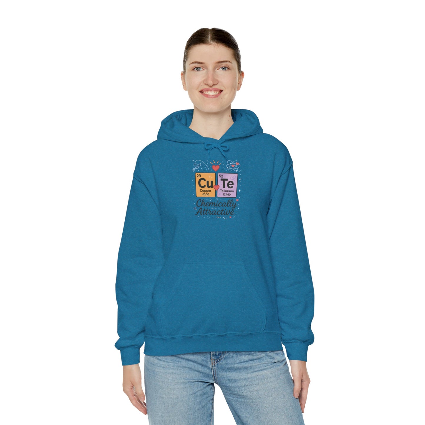 Cute Chemistry Hoodie for Women, CuTe Periodic Table Sweatshirt, Chemically Attractive Science Gift for Her, Great for Birthdays & Holidays