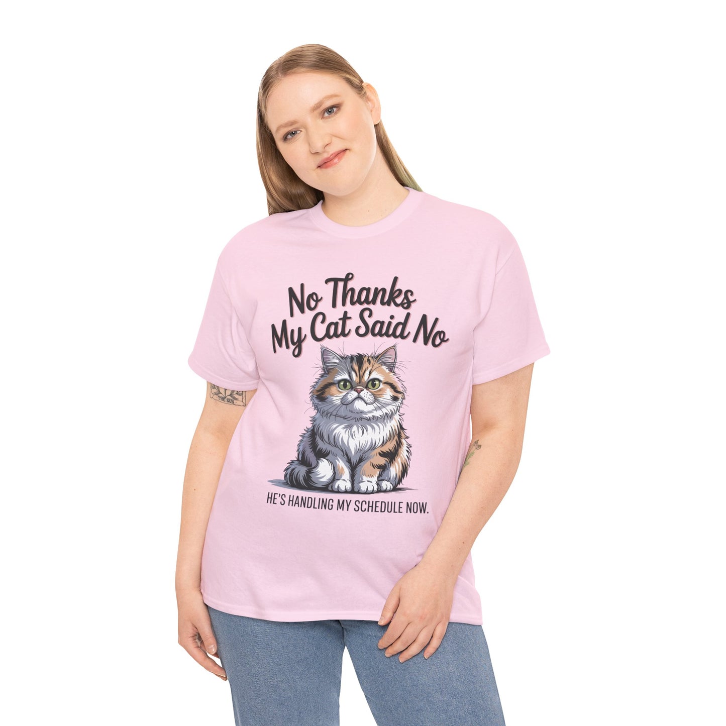 Funny Cat Quote Tee, Womens Heavy Cotton T-Shirt, Pet Lover Gift, Cute Cat Apparel, Cat Mom Tee, Quirky Animal Shirt, Humor
