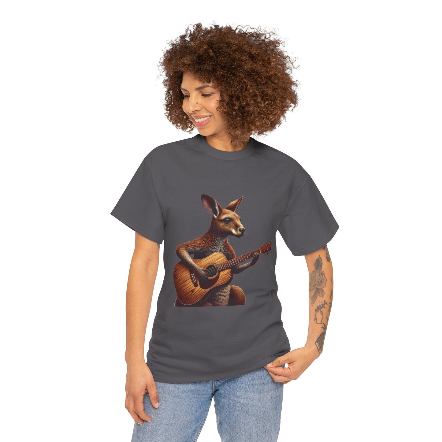 Funny Kangaroo Playing Guitar T-Shirt, Cute Animal Music Lover Shirt, Aussie Wildlife Gift Idea, Music Lovers, Animal Tee, Fun Gift