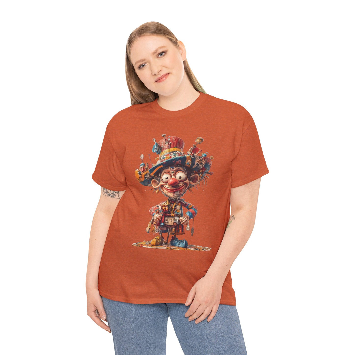 Colorful Clown T-Shirt, Funny Circus Character Graphic Tee, Whimsical Comic Style Shirt for Humor Lovers, Comedy Tee