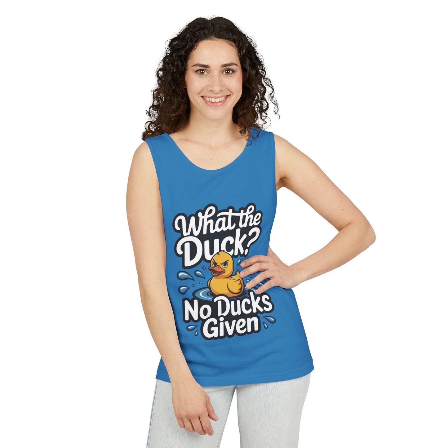 What The Duck Funny Womens Tank Top, No Ducks Given Tee, Sarcastic Duck Tee, Rubber Duck Graphic Tank, Humor Gift For Her,Beach Party Outfit