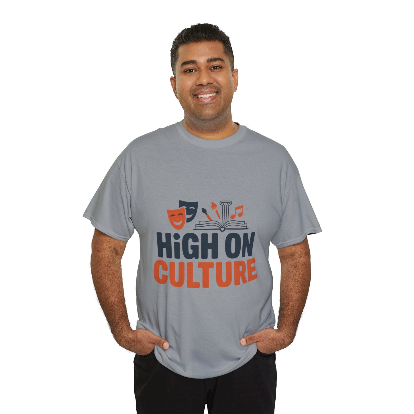 High on Culture Mens T-Shirt, Funny Cultural Graphic Tee, Art Humor