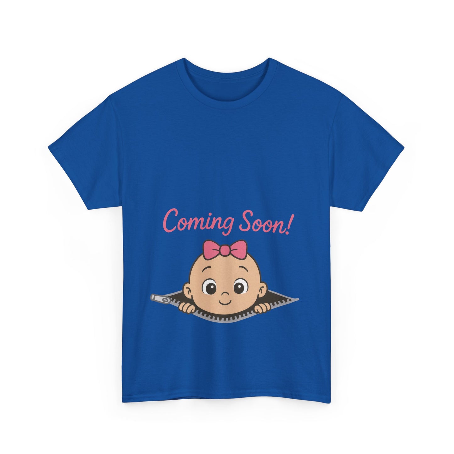 Coming Soon Maternity T-Shirt, Cute Baby Girl Pregnancy Announcement Shirt, Expecting Mom Gift, Gender Reveal Tee, Baby Shower Gift