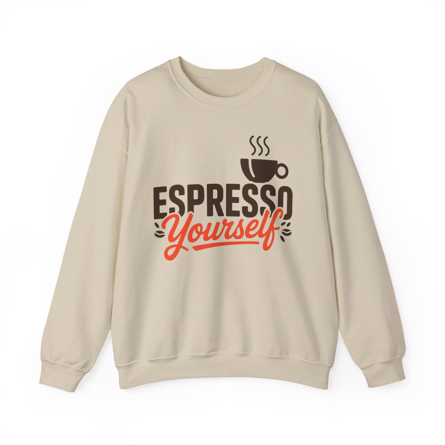 Men's Heavy Blend™ Crewneck Sweatshirt, Espresso Yourself Sweatshirt, Funny Coffee Lover Mens Crewneck, Cafe Lover Gift