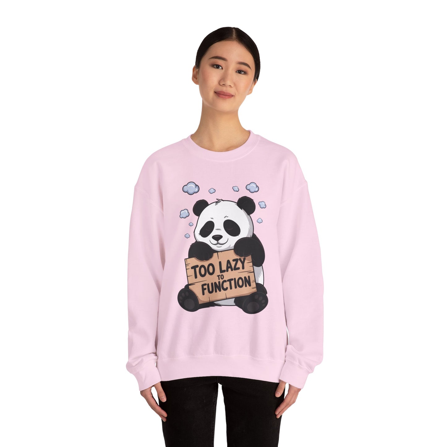 Panda Lazy Crewneck Sweatshirt - Funny Gift for Relaxation, Cute Animal Apparel for Cozy Days, Perfect for Fall and Winter