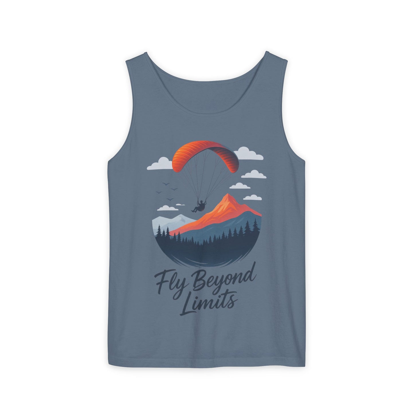 Adventure-Inspiring Fly Beyond Limits Unisex Tank Top, Summer Casual Wear, Outdoor Enthusiast Gift, Travel Apparel, Motivational Gift