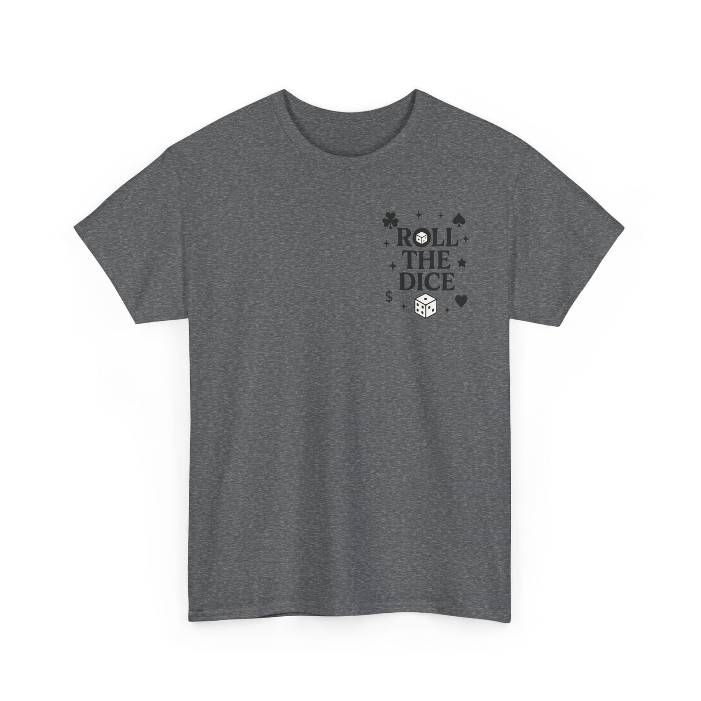 Queen of Luck Front & Back Print unisex T-Shirt, Roll the Dice Tee for Men, Vintage Gambling Shirt, Casino Gift, Poker Gift, Card Games Gift