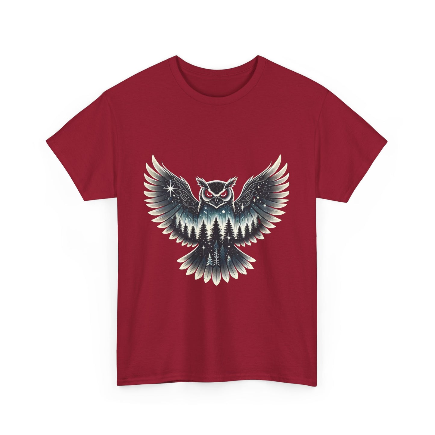 Mystical Owl Graphic Tee, Wildlife Lover Gift, Nature Shirt, Festival Wear, Boho Style, Night Bird Graphic T-Shirt