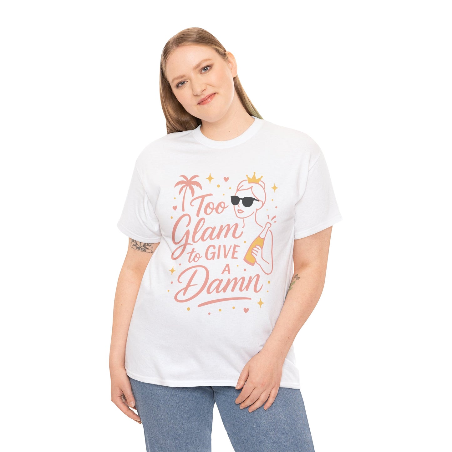 Too Glam to Give a Damn Bridal Party Shirt, Bachelorette Party Tee, Bridesmaid Wedding Tee, Hen Party Top, Bridal Shower, Bridesmaids Gift