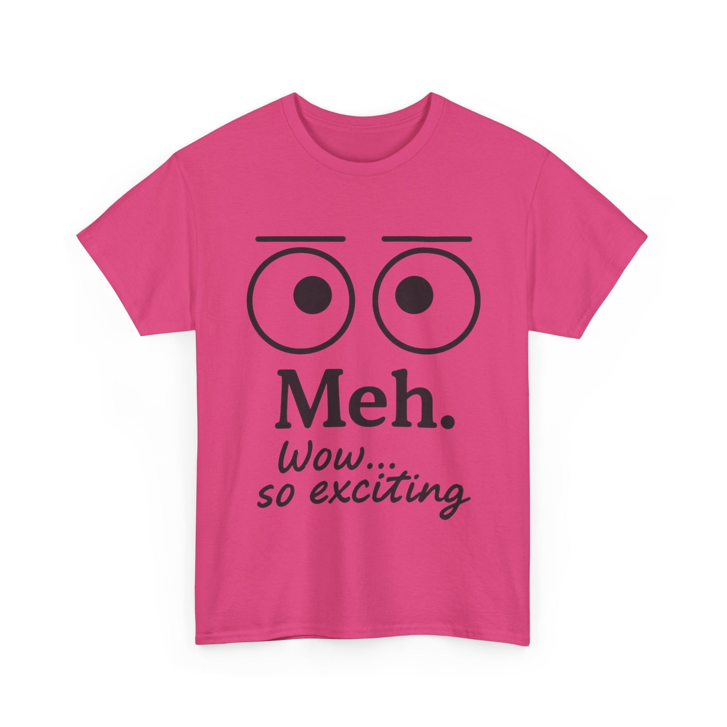 Funny Unisex Heavy Cotton Tee - 'Meh' Graphic Shirt, Casual Wear, Gift for Friends, Humor Tee, Everyday Outfit