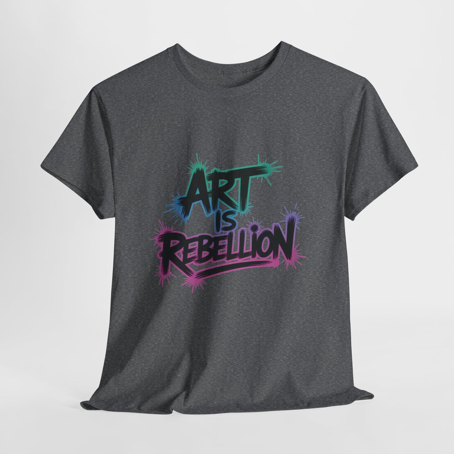 Art Is Rebellion Women's Graphic T-Shirt, Graffiti Street Art Tee, Bold Rebel Statement Top