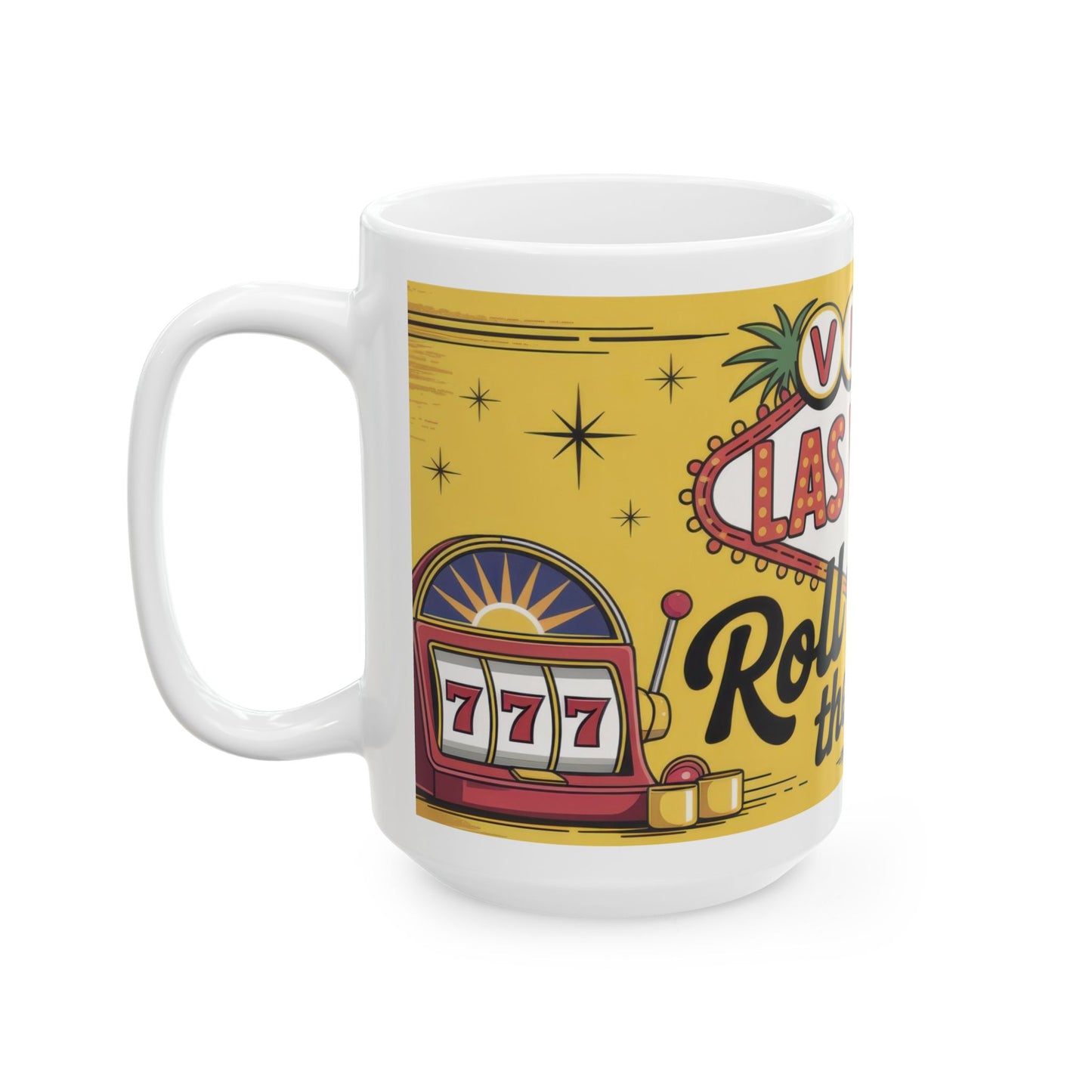 Viva Las Vegas Mug, Retro Coffee Cup, Vegas Gift for Casino Lovers & Travel Enthusiasts, Casino Theme Ceramic Mug