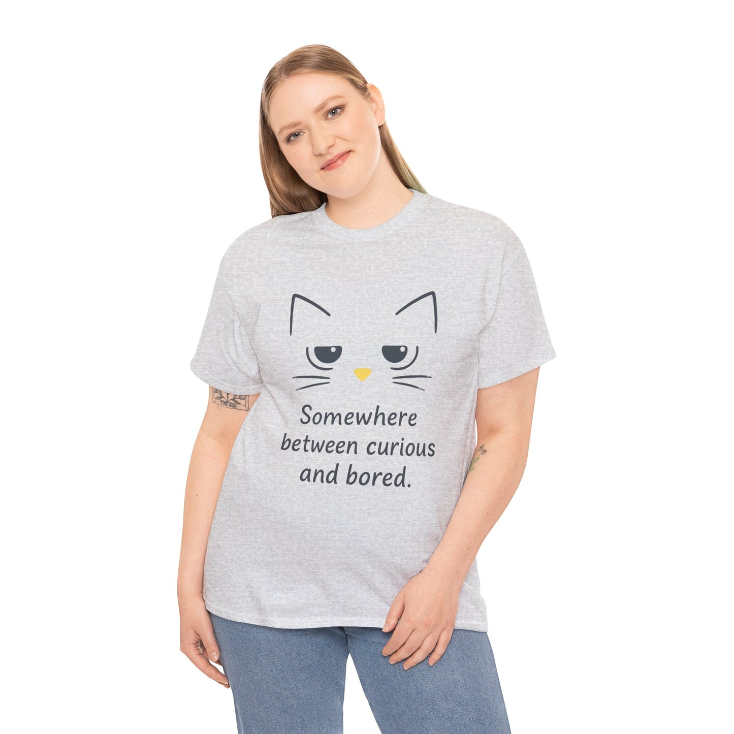 Funny Cat Quote Womens Tee, Comfortable Casual Shirt, Gift for Cat Lovers, Everyday Wear, Unique Humor Tee, Relaxed Fit Cotton