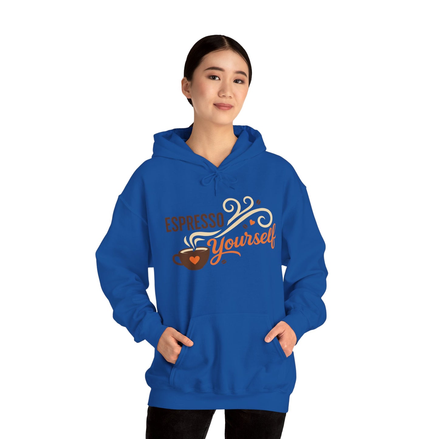 Espresso Yourself Coffee Hoodie, Funny Womens Barista Gift, Cozy Cafe Sweatshirt