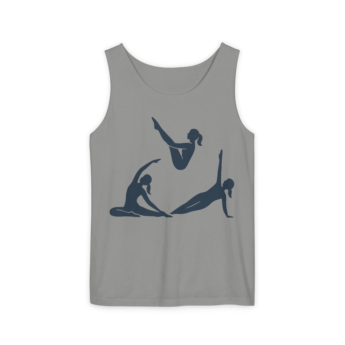 Womens Garment-Dyed Tank Top, Womens Pilates Tank Top, Yoga Fitness Graphic Top, Cute Workout Gym Shirt
