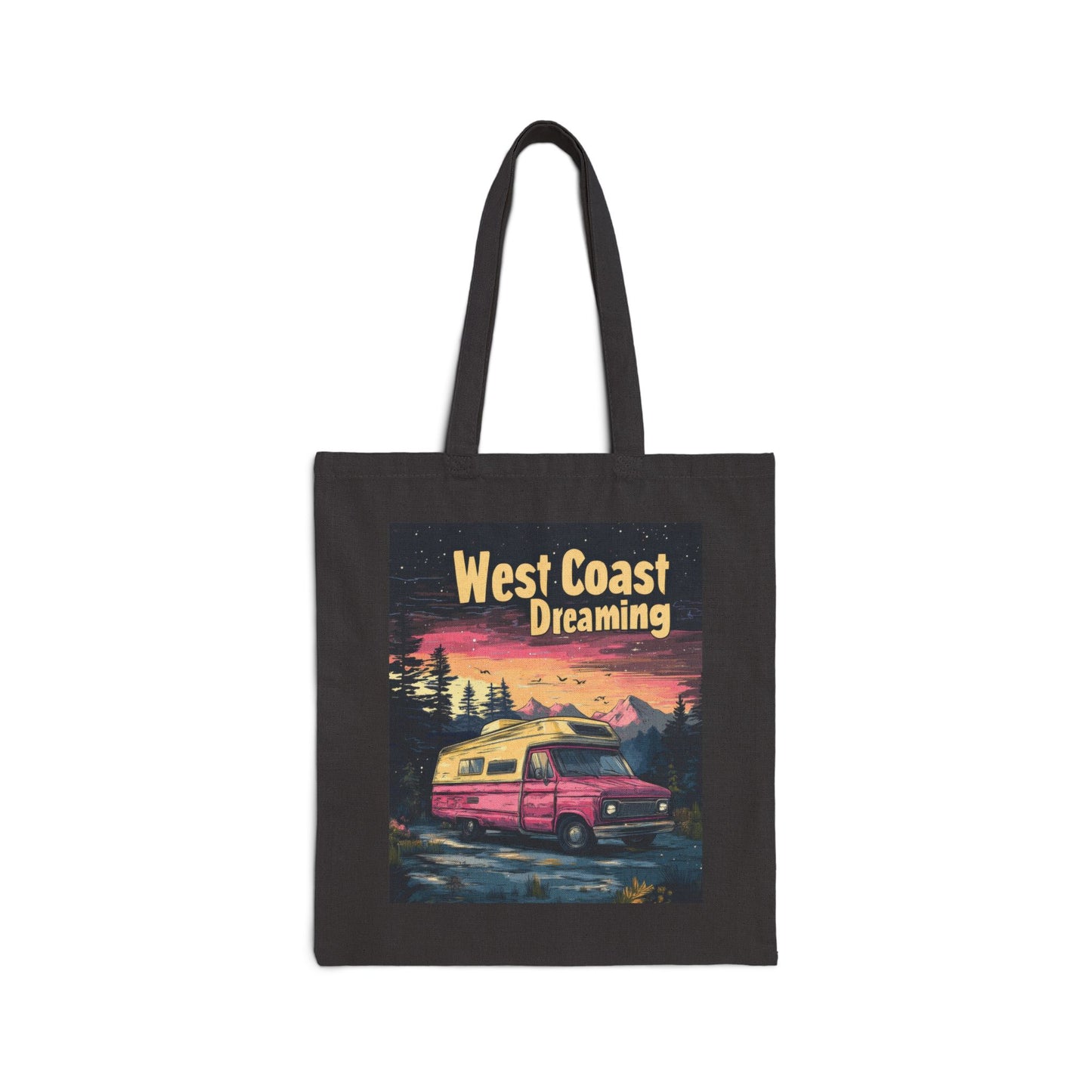 West Coast Dreaming Tote Bag, Eco-Friendly Cotton Bag, Beach Bag, Travel Tote, Gift for Adventure Lovers