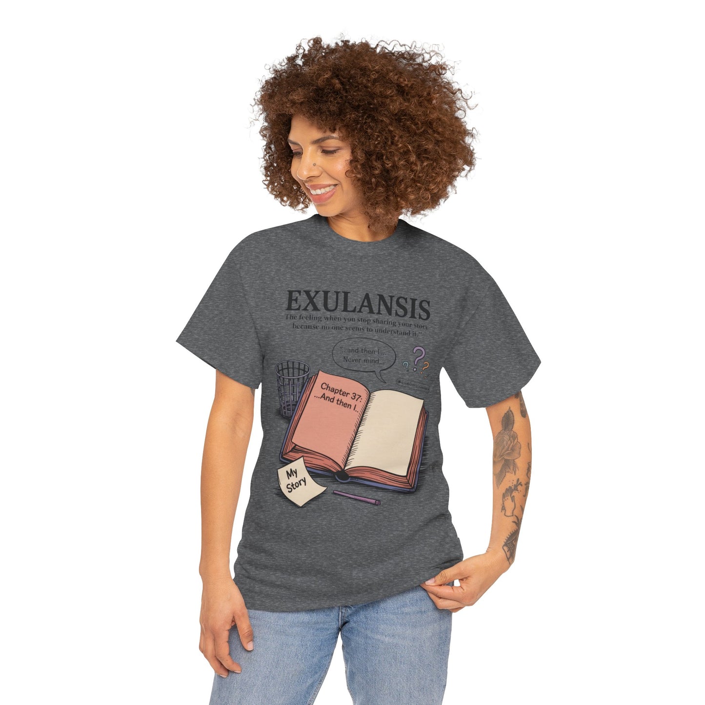Exulansis Shirt, Emotional Aesthetic Word Tee, Deep Meaning Typography Graphic Tee, Women's Heavy Cotton Tee, deep meaning t shirt