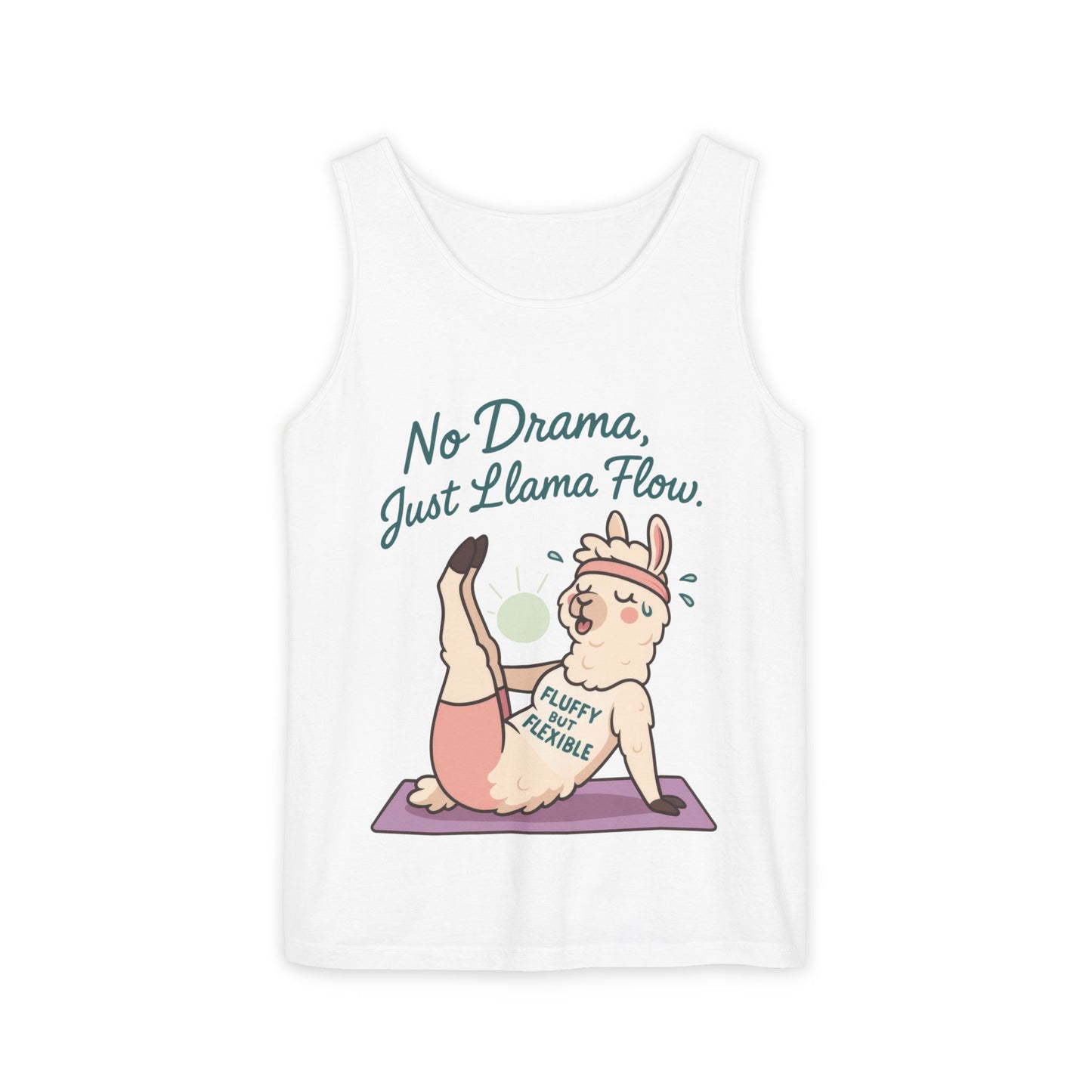 Llama Yoga Tank Top, Funny Yoga Llama Tank for Women, Gift for Yogis, Fun Yoga T-Shirt for Animal Lovers, Funny Workout Top, Summer Wear