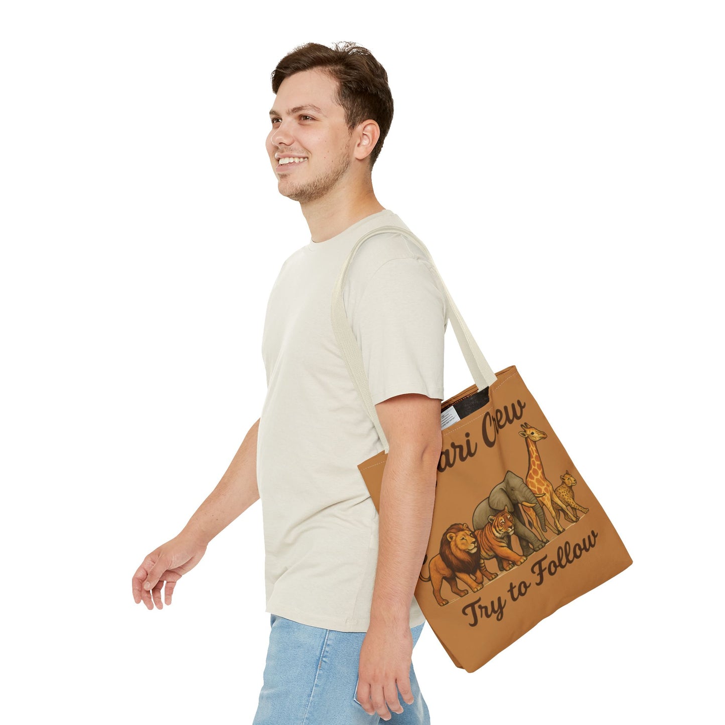 Safari Crew Tote Bag - Animal Print, Gift for Wildlife Lovers, Eco-Friendly, Stylish Grocery Bag, Adventure Enthusiast Essential