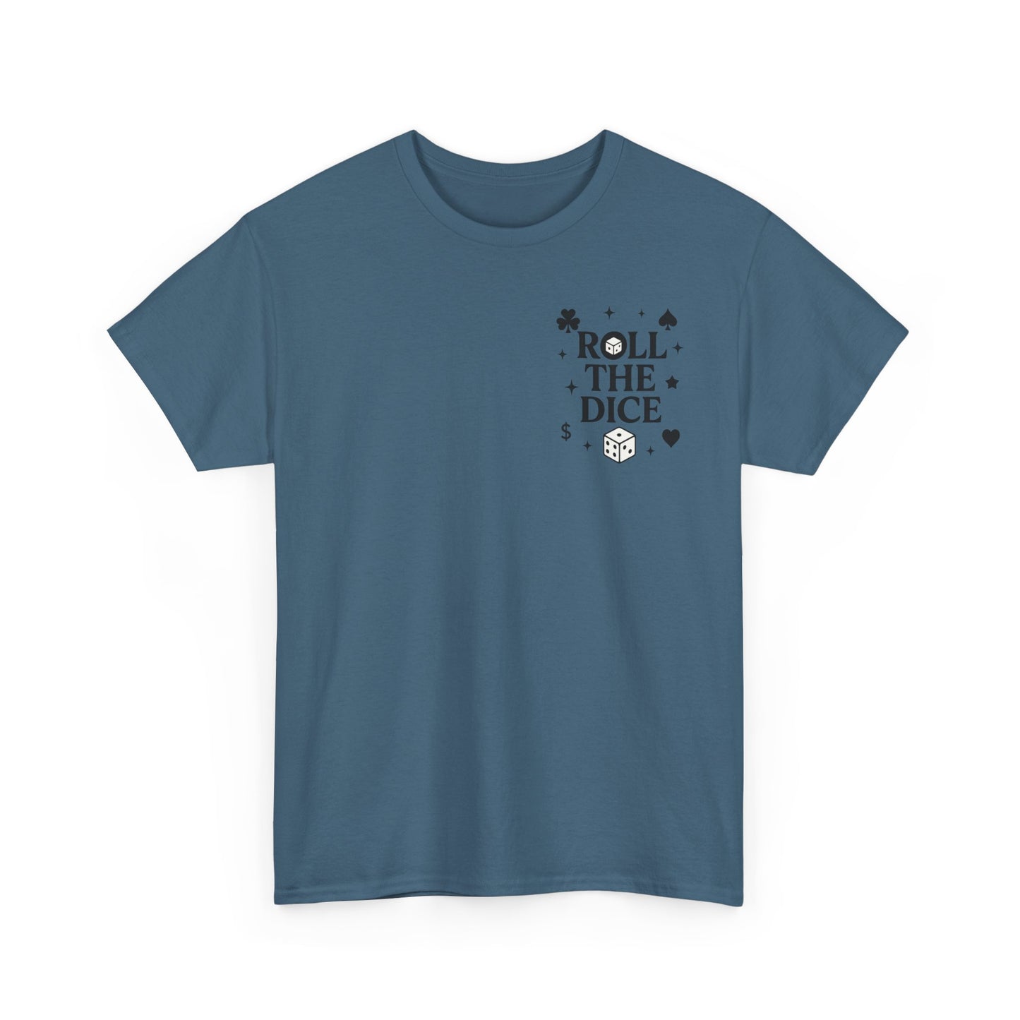 Queen of Luck Front & Back Print unisex T-Shirt, Roll the Dice Tee for Men, Vintage Gambling Shirt, Casino Gift, Poker Gift, Card Games Gift