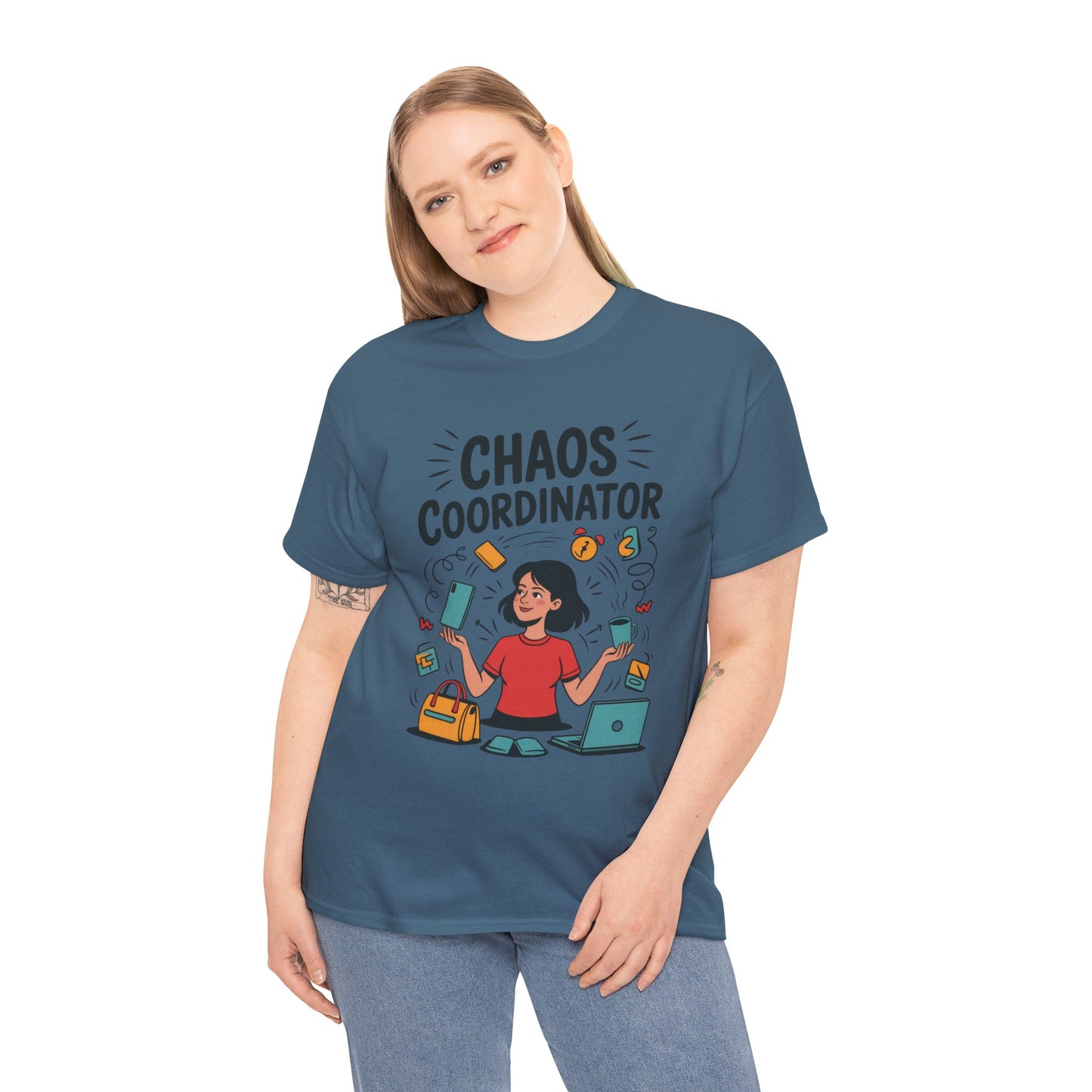Chaos Coordinator Heavy Cotton Tee, Gift for Busy Moms, Mother's Day Gift, Funny Mom Life Shirt, Busy Life Humor T-Shirt