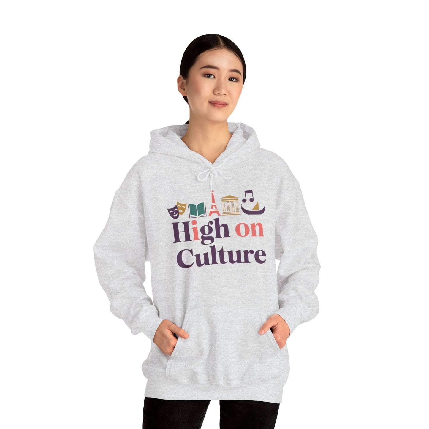 Womens Heavy Blend™ Hooded Sweatshirt, High on Culture Womens Hoodie, Cozy Cultural Graphic Hoodie
